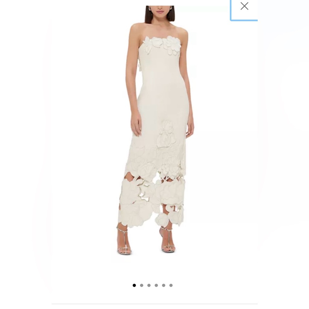 Leo Lin Rayna Crepe Strapless Dress